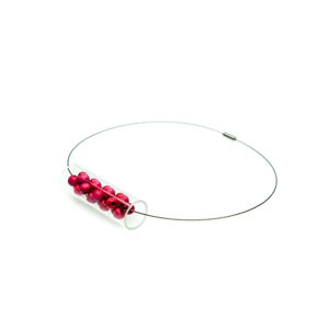 Drevený ružový náhrdelník Ko-ra-le Corn