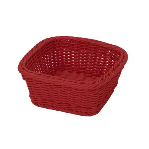 Červený stolový košík Saleen, 19 × 19 cm
