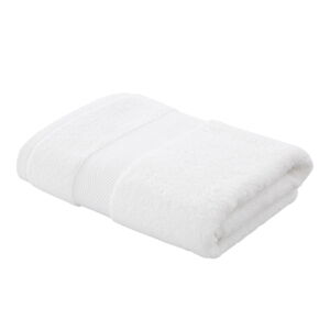 Biely bavlnený uterák s prímesou hodvábu 50x90 cm - Bianca
