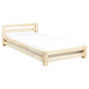 Jednolôžková lakovaná posteľ zo smrekového dreva Benlemi Single, 90 × 200 cm