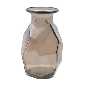 Hnedá váza z recyklovaného skla Mauro Ferretti Stone, ⌀ 9 cm