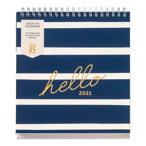 Stolový modrý kalendár Busy B, 13 strán