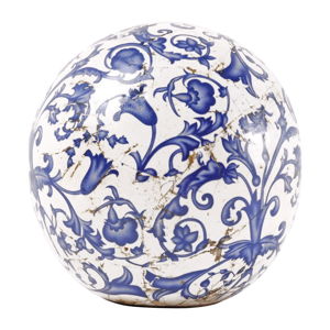 Modro-biela keramická dekorácia Esschert Design, ⌀ 12 cm