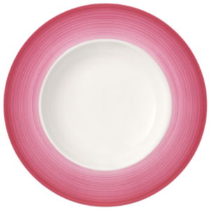Ružovo-biely hlboký tanier z porcelánu Villeroy & Boch Colourful Life
