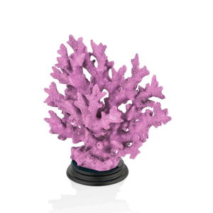 Fialová dekoratívna soška korálu The Mia Coral, 25 x 23 cm