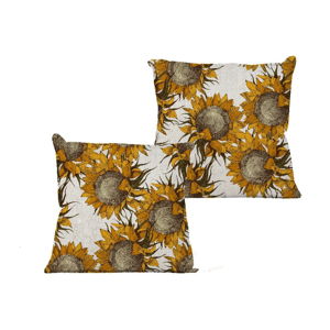 Obliečka na vankúš Linen Couture Sunflower, 45 × 45 cm