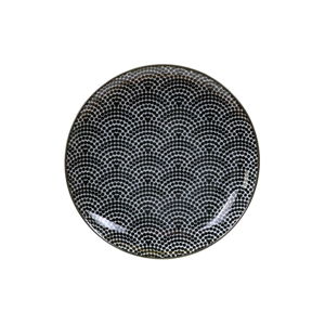 Černo-biely tanier Tokyo Design Studio Nippon Dots, ø 16 cm