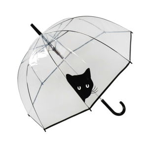 Transparentný dáždnik Birdcage Peeking Cat, ⌀ 84 cm