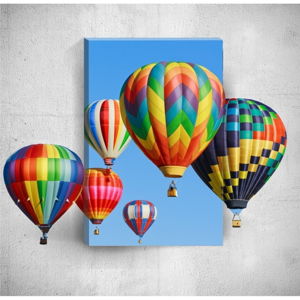 Nástenný 3D obraz Mosticx Colourful Air Balloons, 40 × 60 cm