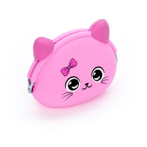 Ružová silikónová peňaženka Tri-Costal Design Cat
