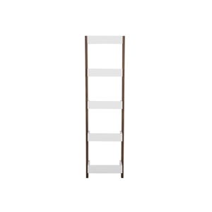 Bielo-hnedý rebrík s policami Monobeli Amy, výška 166 cm
