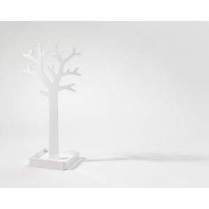 Biely organizér na šeprky v tvare stromu Compactor