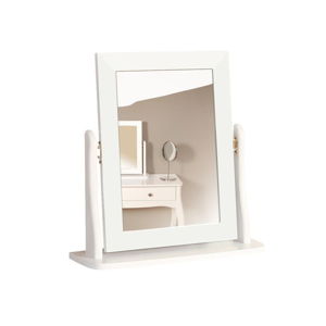 Biele kozmetické zrkadlo k toaletnému stolíku Steens Baroque