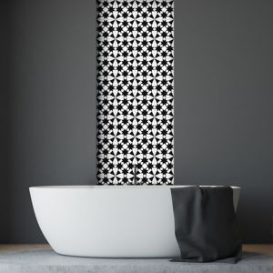Sada 30 nástenných samolepiek Ambiance Decal Cement Tiles Antalya, 10 × 10 cm