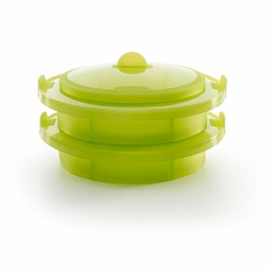 Zelená silikónová nádoba na pečenie v páre Lékué Steamer XL, ⌀ 27,5 cm
