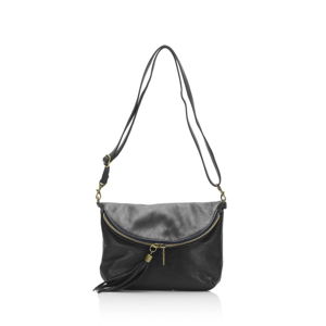 Čierna kožená kabelka Grey Labelz Lisa Minardi Vetro