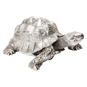 Dekoratívna soška v striebornej farbe Kare Design Turtle
