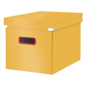 Žltá úložná škatuľa Leitz Cosy Click & Store, dĺžka 32 cm
