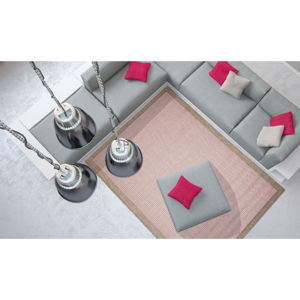 Ružový vonkajší koberec Floorita Chrome, 200 × 290 cm