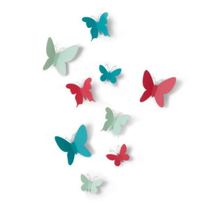Sada 9 nástenných 3D dekorácií Umbra Butterflies