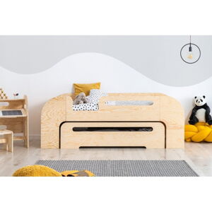 V prírodnej farbe detská posteľ s výsuvným lôžkom 90x200 cm AIKO – Adeko