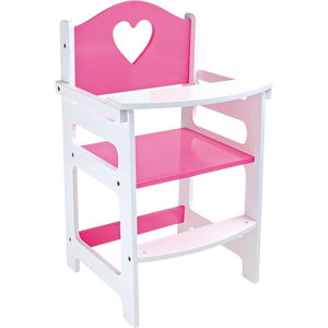 Ružová detská stolička pre bábiky Legler