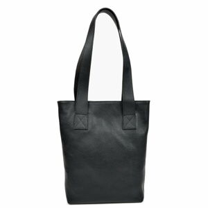 Čierna kožená kabelka shopper Mangotti Bags Agatha