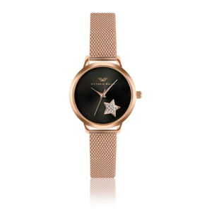 Dámske hodinky s remienkom z antikoro ocele v ružovozlatej farbe Victoria Walls Carmen