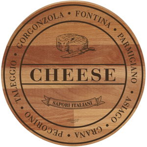 Doska na krájanie z bukového dreva Bisetti Broad Cheese, ø 30 cm