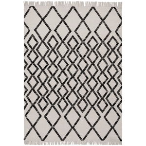 Béžovo-čierny koberec Asiatic Carpets Hackney Diamond, 120 x 170 cm