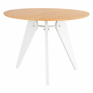 Biely jedálenský stôl sømcasa Renna, ⌀ 100 cm