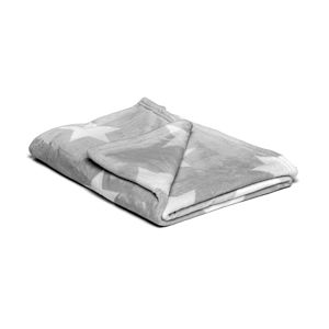 Sivá mikroplyšová deka My House Stars, 150 × 200 cm