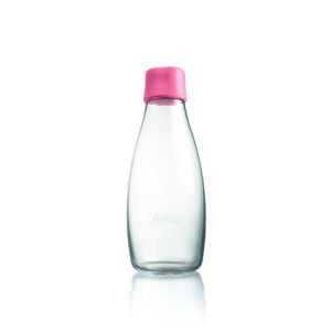 Svetloružová sklenená fľaša ReTap s doživotnou zárukou, 500 ml