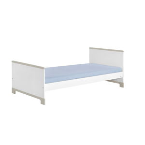 Bielo-sivá detská posteľ Pinio Mini, 200 × 90 cm