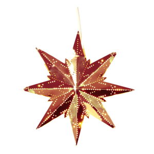 Kovová svietiaca hviezda vo farbe medi Best Season Brass Star Mini