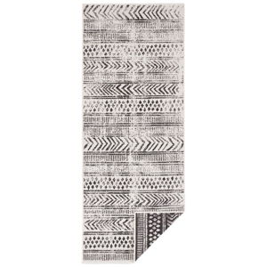 Čierno-krémový vonkajší koberec NORTHRUGS Biri, 80 x 250 cm
