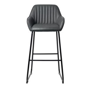 Sivá barová stolička Unique Furiture Brooks