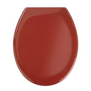 Červené WC sedadlo s jednoduchým zatváraním Wenko Premium Ottana, 45,2 × 37,6 cm
