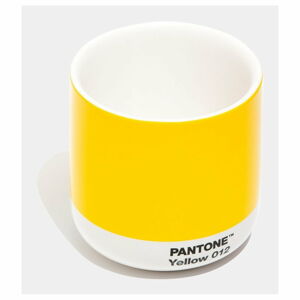 Žltý keramický termohrnček Pantone Cortado, 175 ml