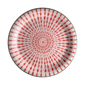 Červený tanier z dolomitu Brandani Ginger, ⌀ 27 cm