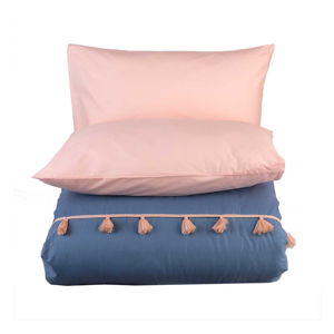 Sada modrej posteľnej obliečky na jednolôžko Bella Maison Tanora, 160 x 220 cm