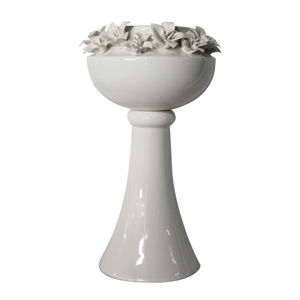 Biela keramická váza Mauro Ferretti Lilium, výška 39 cm