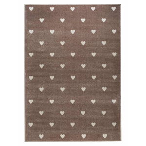 Hnedý koberec s bodkami KICOTI Beige Dots, 300 × 400 cm