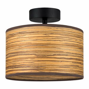 Hnedé stropné svietidlo z drevenej dyhy Bulb Attack Ocho S, ⌀ 25 cm