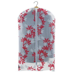 Červeno-biely obal na oblek Domopak Living, dĺžka 100 cm