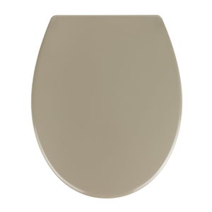 Béžové WC sedadlo s jednoduchým zatváraním Wenko Samos, 44,5 x 37,5 cm
