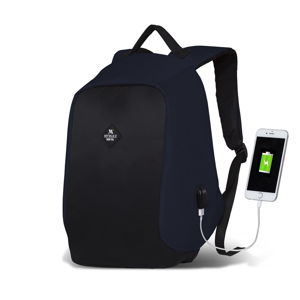 Tmavomodro-čierny batoh s USB portom My Valice SECRET Smart Bag