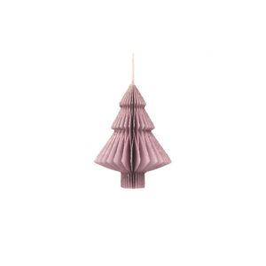 Ružovozlatá papierová vianočná ozdoba v tvare stromu Only Natural, dĺžka 10 cm