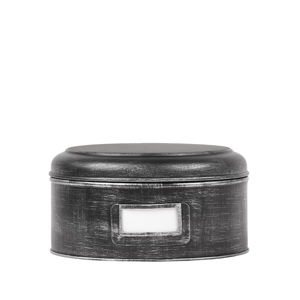 Čierna kovová dóza LABEL51 Antigue, ⌀ 25 cm