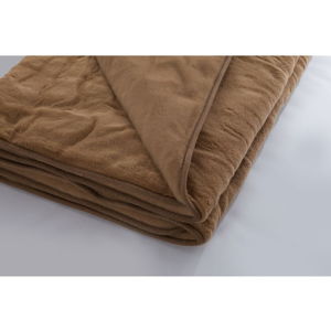 Hnedá deka z merino vlny Royal Dream, 220 × 200 cm